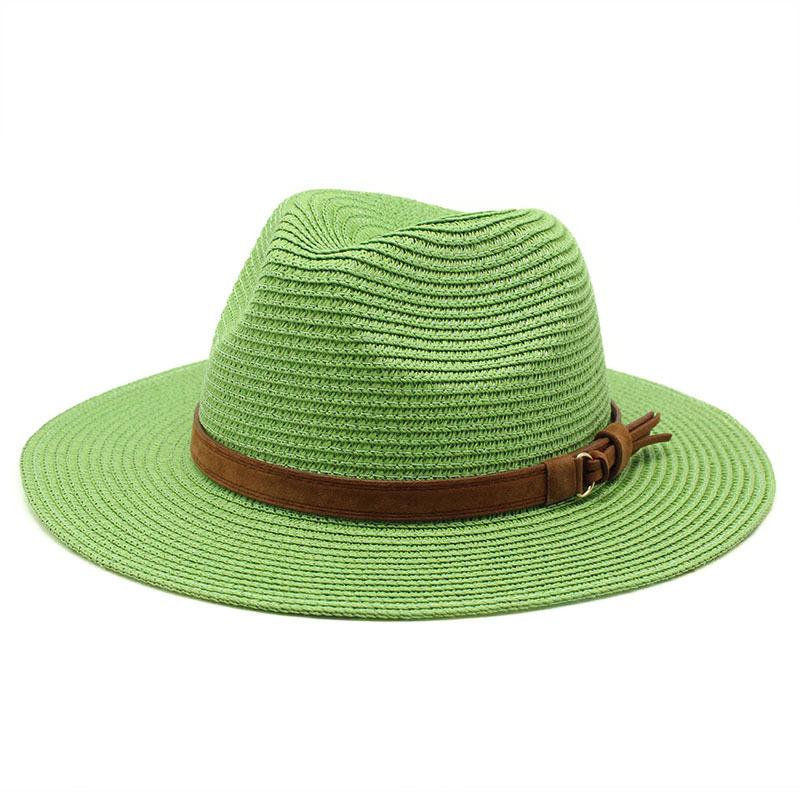 Nuovo Taglia Grande 59-60CM Cappello Panama Cappelli Estivi da Sole per Donna Uomo Esterno Spiaggia Paglia Cappellino Protezione UV Chapeau Cappello Jazz Trilby