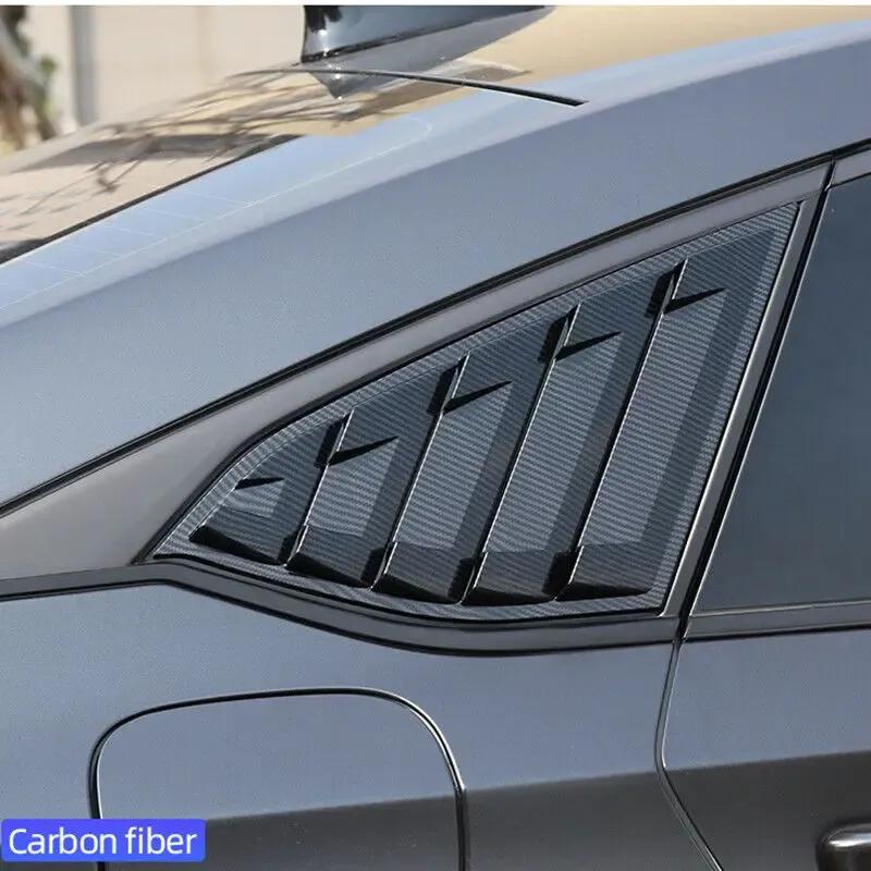 For Honda Accord 10th Gen 2018- Car Rear Window Quarter Louver Shutter Cover Side Vent Trim Scoop ABS Exterior Accessories
