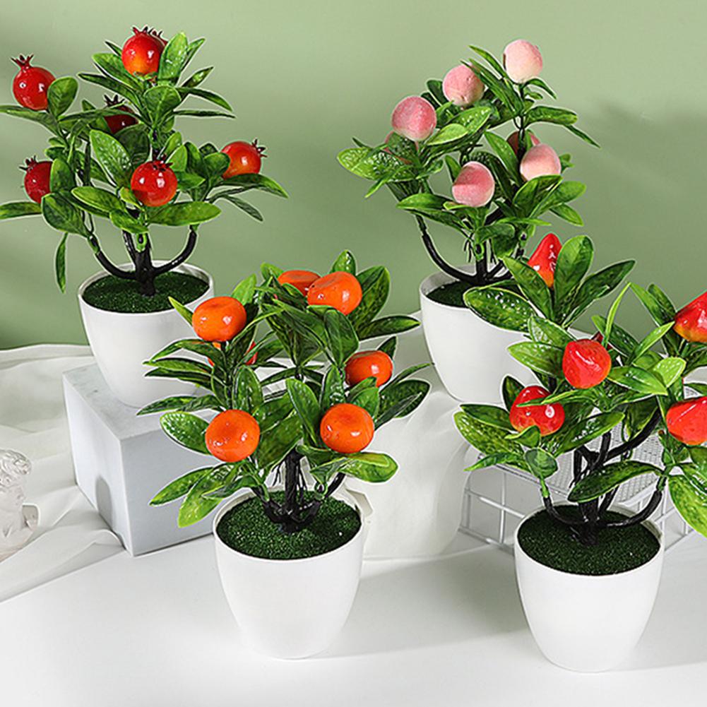 Lightweight Design Fruit Bonsai Artificial Bonsai Fake Potted Plant
