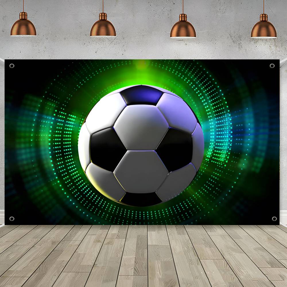 3D Ball Creative Pattern Hanging Flag Polyester Printed Banner Hand Pulled Flag