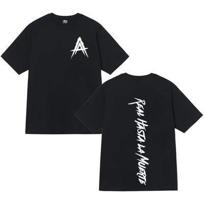 Camiseta de Rapper Anuel AA Real Hasta La Muerte Moda Harajuku Camiseta de Manga Corta para Hombre y Mujer Algodón de Alta Calidad Camiseta Deportiva