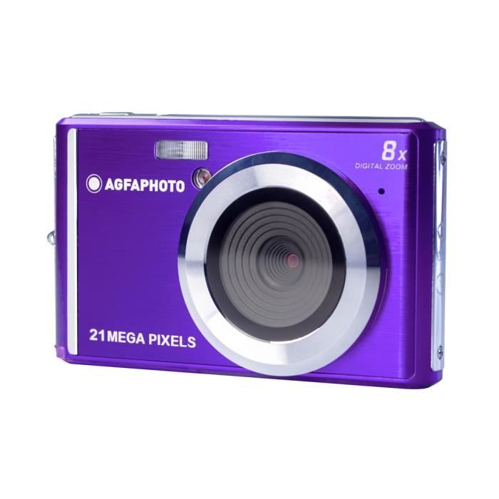 AGFA PHOTO Realishot DC5200 - Appareil Photo Numérique Compact (21 MP, 2.4’’ LCD, Zoom Digital 8x, Batterie Lithium) Violet