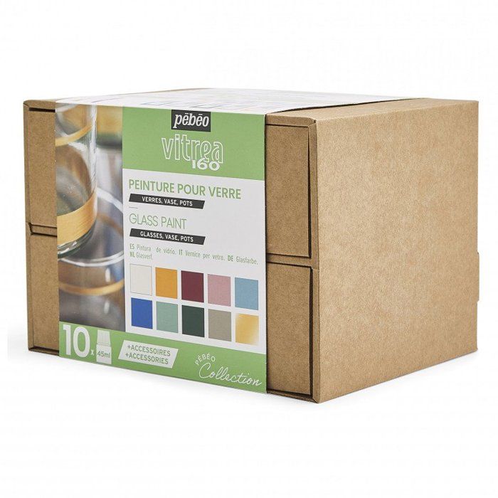 Coffret peinture - PEBEO - Vitrea 160 - Acrylique - Brillant - Pastel