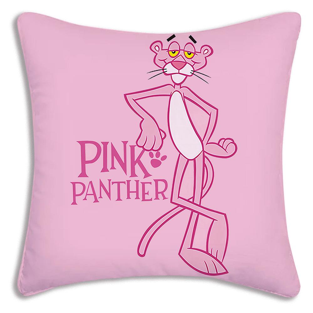 Anime Pink Für P-Panthers-Kissenbezüge Cartoon Sofa Dekoratives Zuhause Zweiseitiger Druck Kurzer Plüsch Niedlicher Kissenbezug