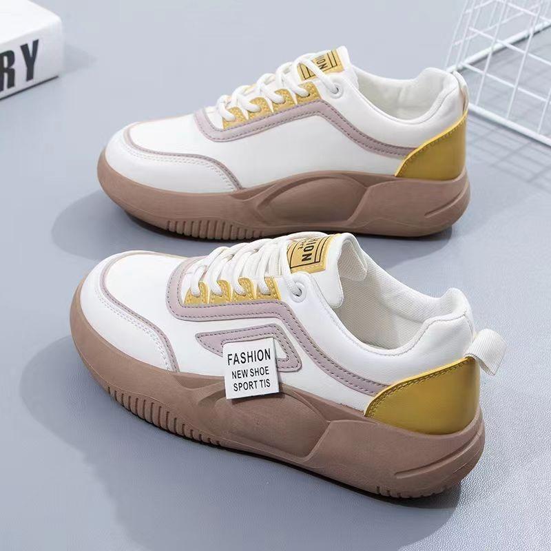 Little white shoes women's tide spring new versatile thick-soled leather surface women's shoes casual board shoes children