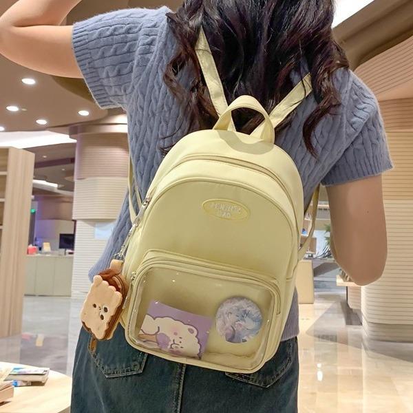 Schooltas Japanse stijl INS mini transparante kinder kleine tas, zoete niche meisjesachtige reis- en winkel kleine rugzak voor vrouwen