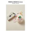 Car Keychain Women's High-end Sense Cute Plush Bag Pendant Backpack Schoolbag Pendant Small Gift Small Coal Ball Tide