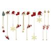Stylish Christmas Alloy Drop Earrings Asymmetric Long Tassels Ear Rings Comfortable Earwear Jewelry for Holiday Parties
