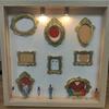 DIY Personalize Mini Museums Silhouettes Box Set with Gold Frame and Mini Figures Photo Display Shadows Box for Home Decors