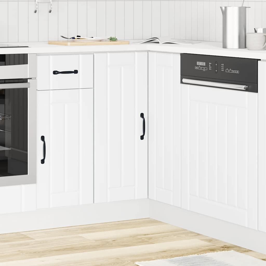 Lucca White Kitchen Corner Base Cabinet