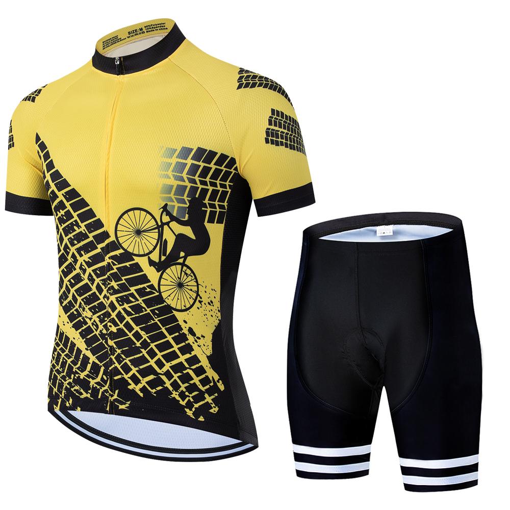 

Men Summer Short Sleeve Set Breathable Racing Sport MTB Bicycle Clothes Outdoor Bike Uniform 2026 Summer Breathable Cycling Suit Set S