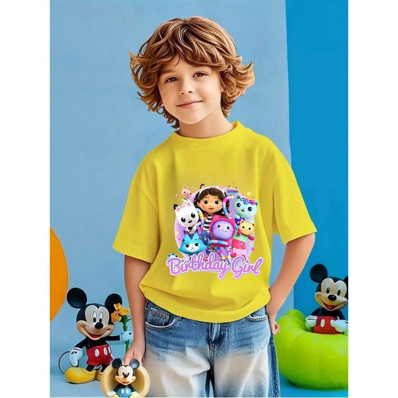 Y2k Giraffe with Gum Printed Short Sleeve T Shirts Animal Kids Children's T-shirt Boys Girls Summer Spring Casual Top Tee Shirt