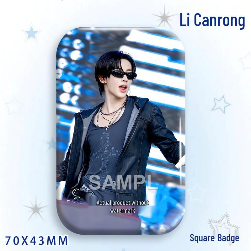 Li Canrong Concert Star Badge Laser Sticker Brooch Ornament