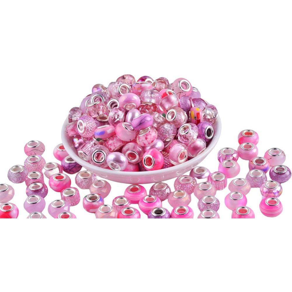 

12/30/50 шт. Большие бусины с отверстиями для изготовления ювелирных изделий Большие для ручек Европейские бусины в технике лэмпворк для ручек с бусинами Бусины-разделители оптом для поделок Сад 30pcs