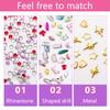 1Set Dental Tooth Gems  Diamond Ornament Diy Tools Various Shapes Color Teeth Jewelry Denture Acrylic