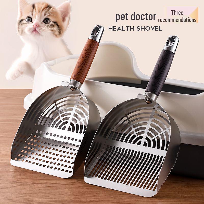 Deluxe Stainless Steel Cat Litter Scoop for Tofu and Mineral Litter - Fine Hole Design