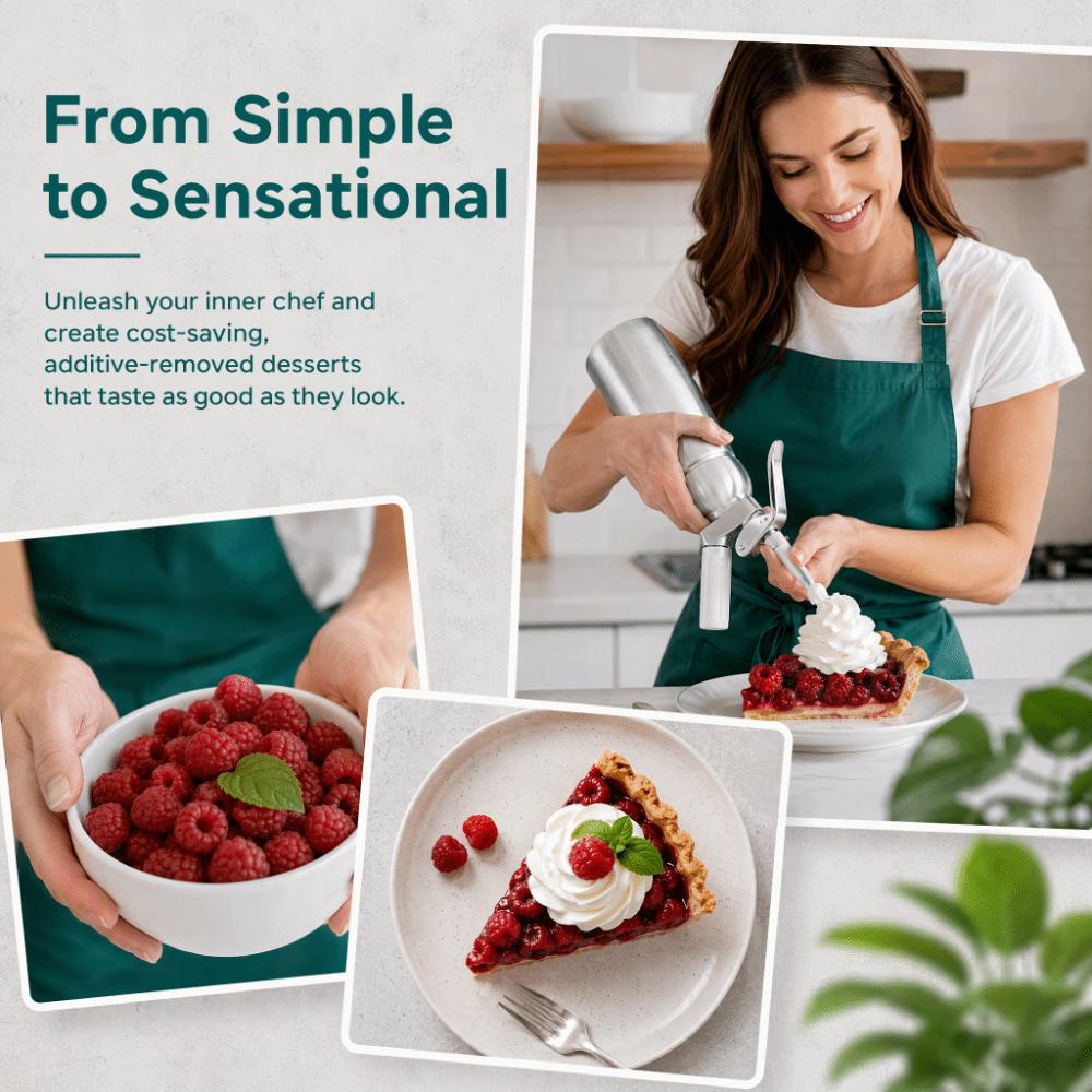 Aluminum Whipped Cream Dispenser Plastic Decorating Tips Cream Maker Cream Whipper Coffee Making