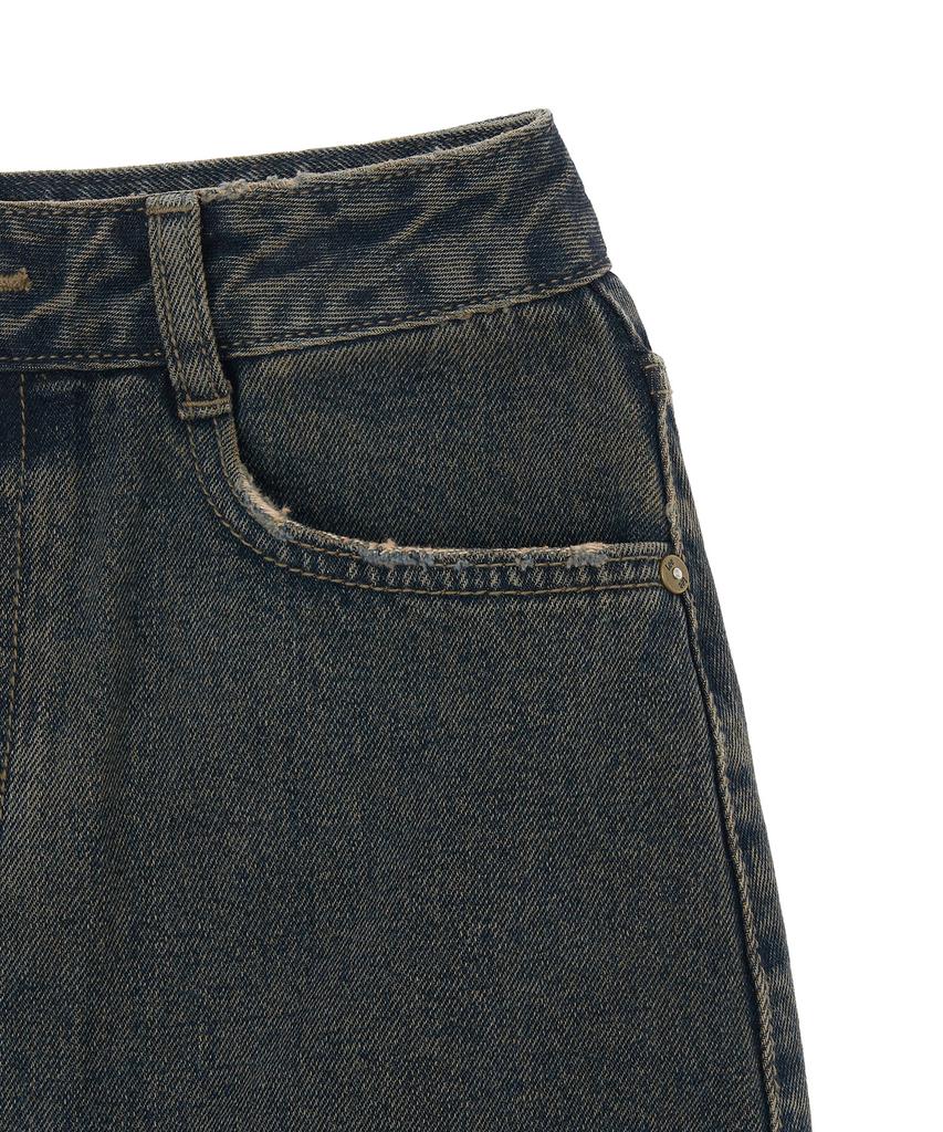 Lee Mini Denim Skirt Indigo Dark
