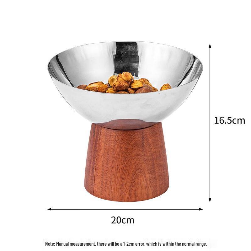 Elegant Stainless Steel Pedestal Serving Bowl for Snacks and Fruits