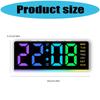 Color Changing Bedside Clock LED Time Week Date Display Quiet Night Light Brightness Adjustable Home Bedroom Accessory