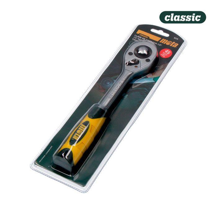Clé à douille cliquet - CrV - 1/2'' - 45 dents - Acier au chrome-vanadium - Carré