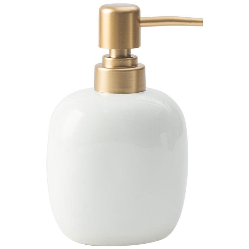 Nordic Ceramic Hand Soap Dispenser Home Hotel Press Soap Dispenser Empty Bottle Shampoo Bottle Water Gold Bottle Press Head | Liquid Soap Dispensers