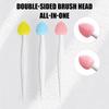 Hautpflege Lippenpeeling Gesichtsreinigung Gesichtspeeling Nasenreinigungsbürste Mitesser entfernen Silikon Doppelseitiges Hautpflegewerkzeug