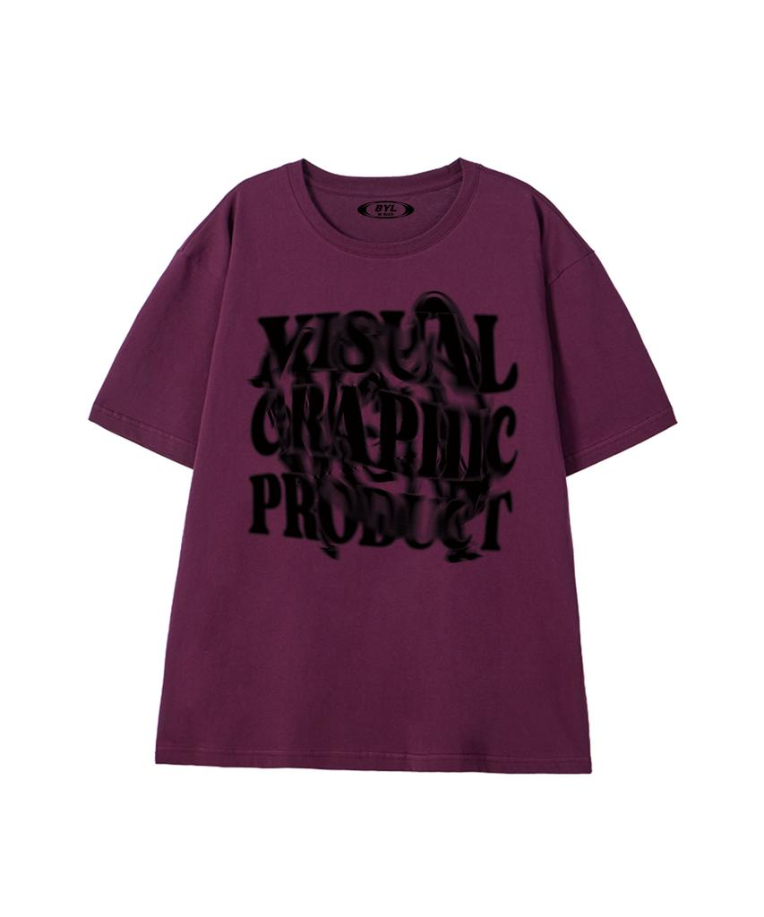 BY.L Spin Logo Short Sleeve T-Shirt Wine