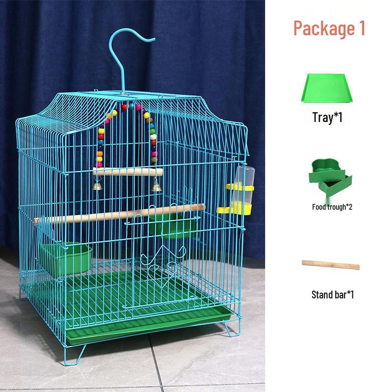 

Большая металлическая клетка для птиц для волнистых попугайчиков, корелл, майн и неразлучников – Идеально подходит для домашнего разведения Blue