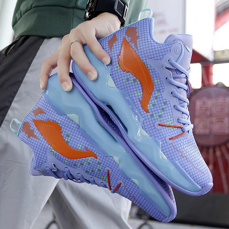 

Basketball shoes men s and women s autumn mesh breathable shock-absorbing soft-soled sports shoes students wear-resistant large-size sneakers high 36
