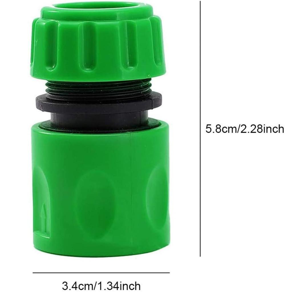 ABS Double Male Quick Connector, 1/2” Garden Hose Coupling Adapter Extender Set for Hose Pipe and Tube