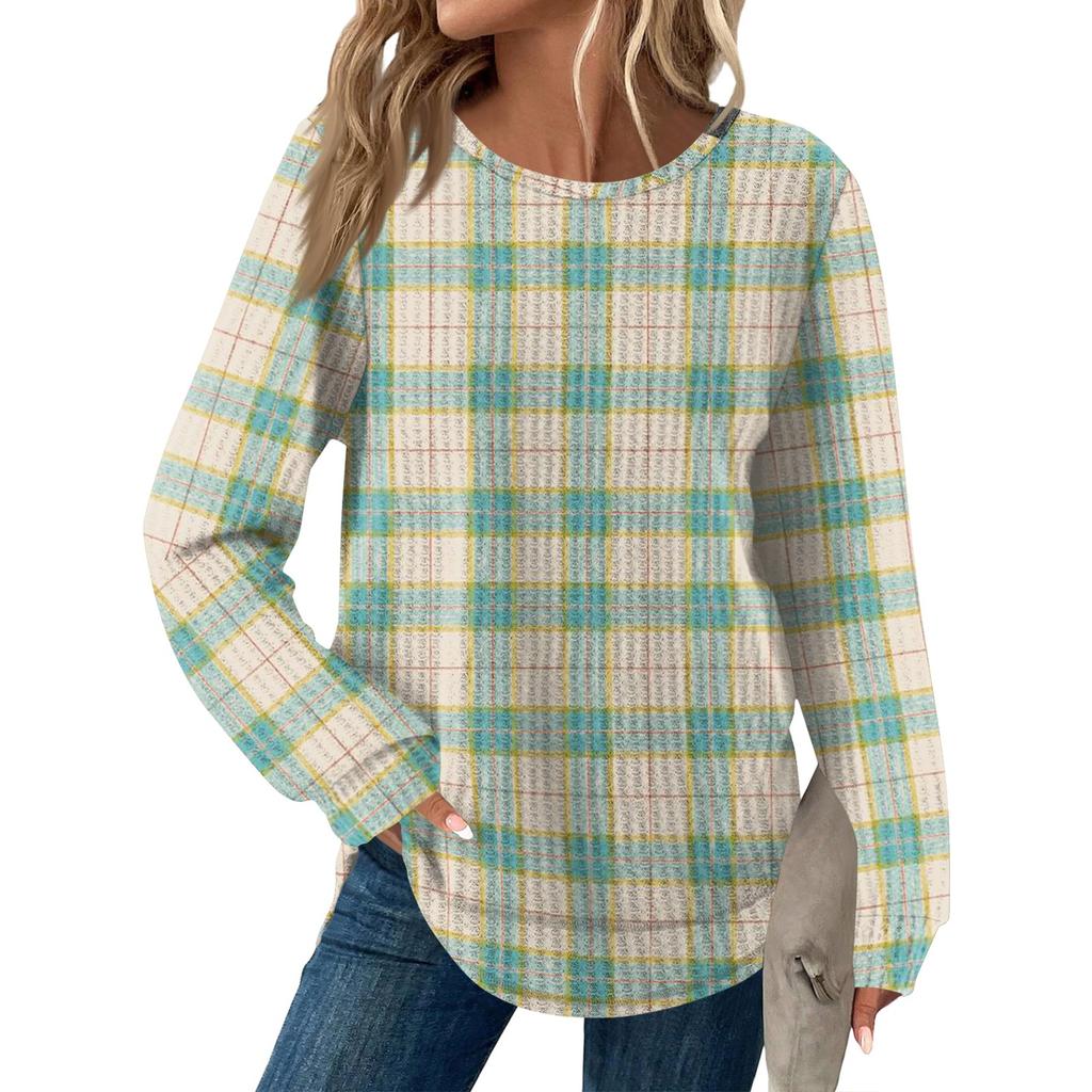 Γυναικείο Μόδα Casual Φαρδύ Μπλουζάκι με Στρογγυλή Λαιμόκοψη και Μακρύ Μανίκι με Εκτύπωση