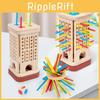 Wooden Tristacking Puzzle Game With Color Recognition For Family Fun And Educational Play