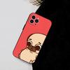 P-Puglie Dog Pug Phone Case Silicone Soft For IPhone 16 15 14 13 12 11 Plus Pro Max Plus