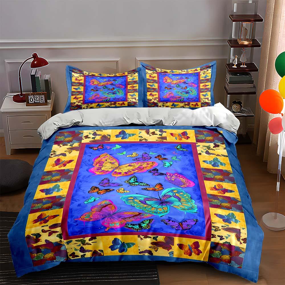 

Vivid butterfly design Bedding Duvet cover sets Duvet covers Pillowcases gifts (1 * Duvet Cover 2 * Pillowcases, without duvet insert) 135x200cm