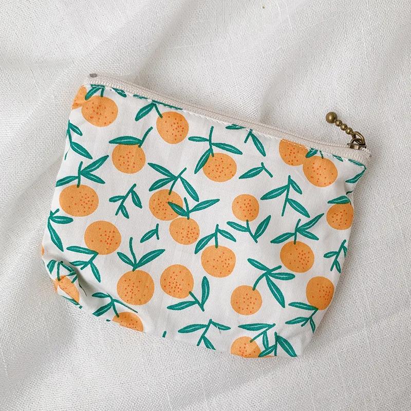 Cute Flower Fruit Printing Coin Purses Women Credit Card Holder Mini Wallet Coin Pouch Clutch Key Coin Money Bags for Girls