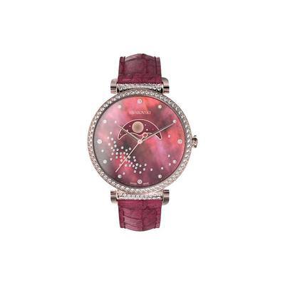 Series Watch Quartz Movement Leather Strap 36Mm Red Dial Water Resistant 50M Women Watches 5613323