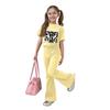 Girls Casual Short Sleeve Printed Outfit Set for Daily Summer Wear
