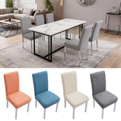 1Pcs Thickened Universal Chair Cover Removable Soft Elastic Stool Slipcover Jacquard Anti-dirty One Chair Cover for Home Kitchen