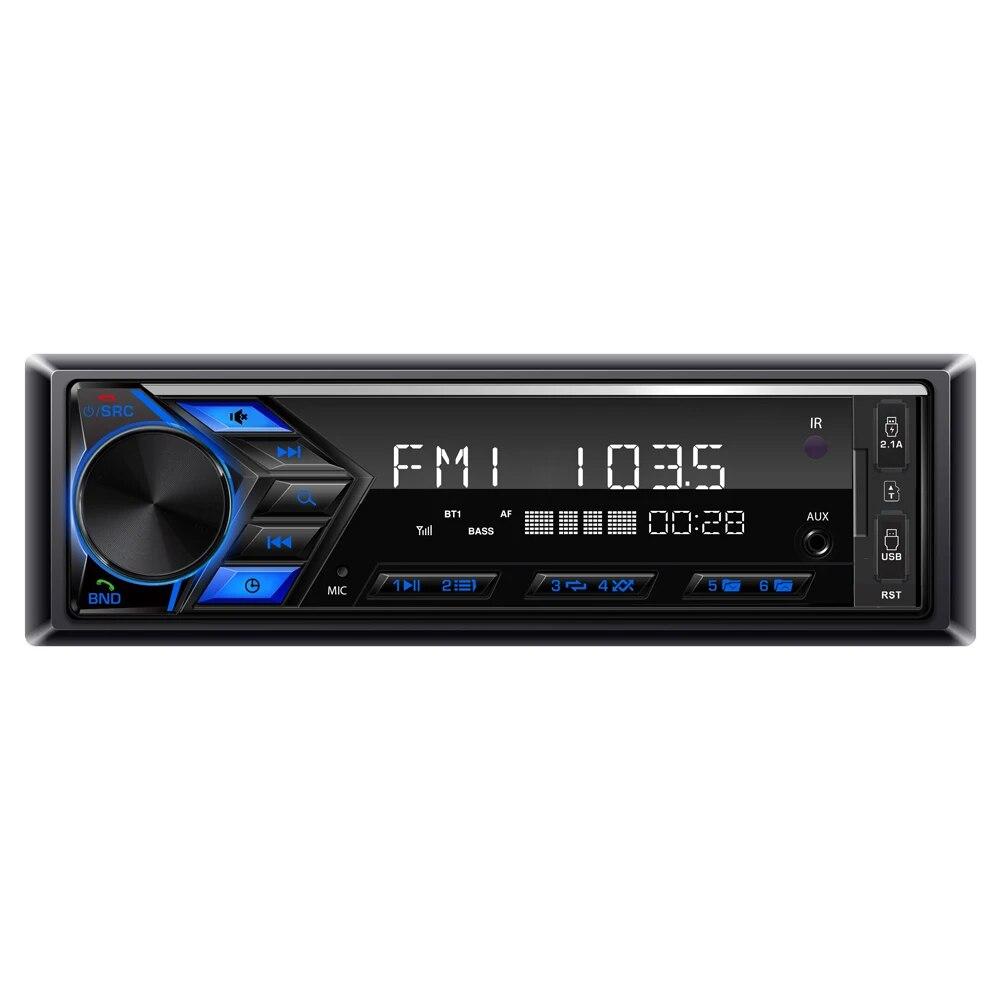 

Grandnavi 1Din MP3 Автомагнітола Аудіо Стерео FM Aux Вхід Приймач SD/USB 12V З Вбудованим Bluetooth Мультимедійний Автомагнітола