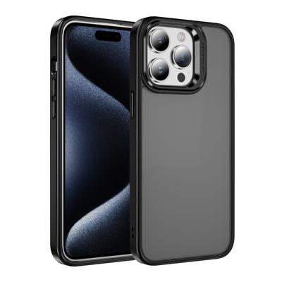 IPhone 15 Pro için Deri Hissi Telefon Kılıfı, Cilt Dostu Hissiyat, Ultra İnce Parmak İzi Bırakmayan, Tamamen Sarılmış Kenarlar. Apple Telefon Kılıfı için