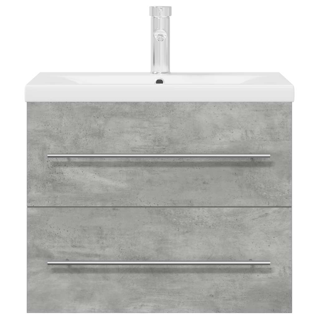 2 Piece Bathroom Furniture Set Concrete Grey Particleboard