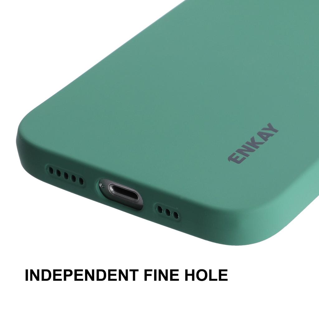 ENKAY HAT PRINCE For iPhone 15 Plus Case Precise Cutout Bump Proof Liquid Silicone Phone Cover