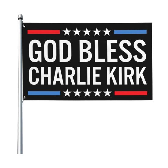 RIP Charlie Kirk Flag A True Patriotic Commemorative Flag 3×5FT Outdoor Double Sided Banner for Garden Patio Balcony Fence Decor