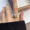 Irregular Shape Crystal Ring Minimalist Handmade Opal Ring Fashionable Gemstone Ring  Girls Gift