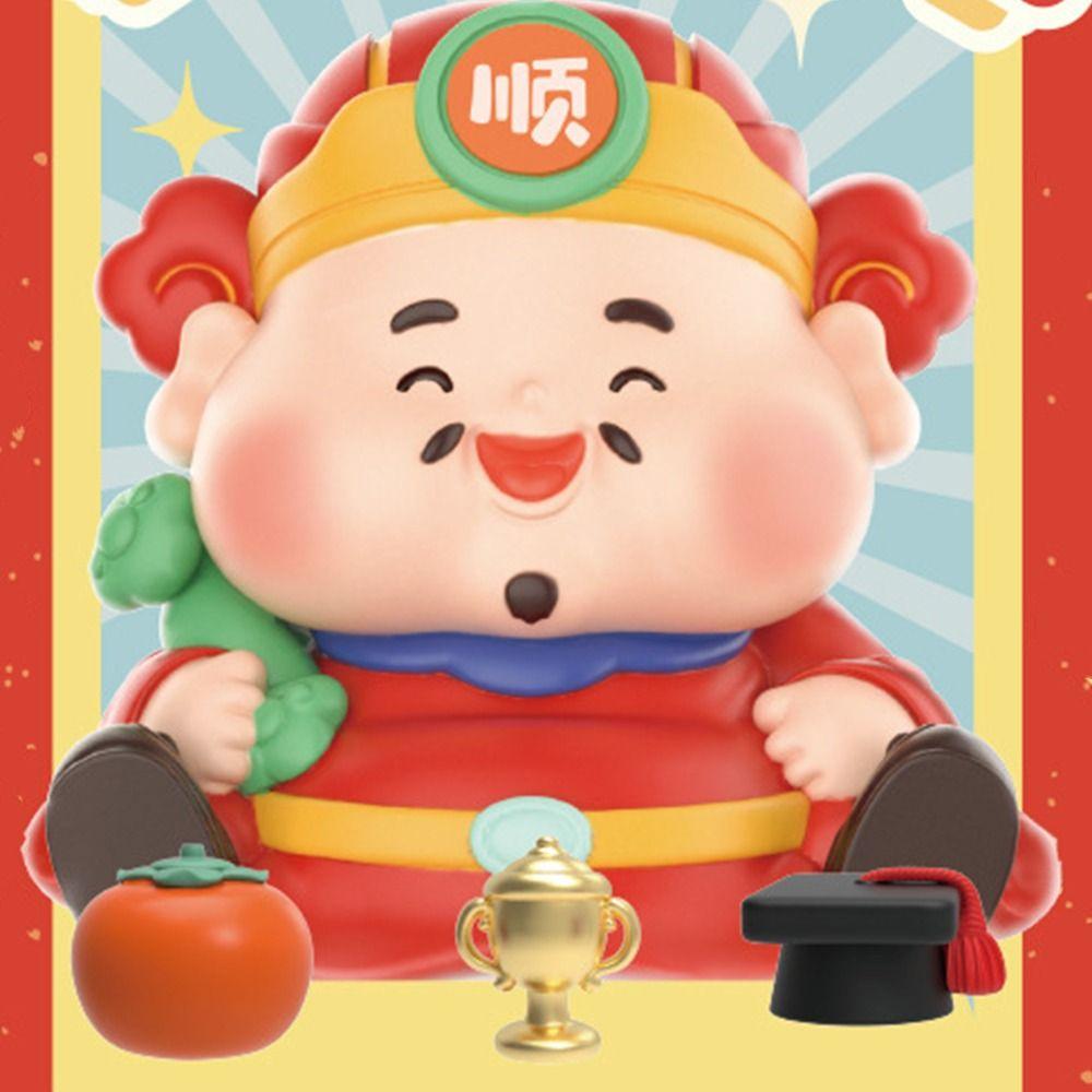 Cartoon Fengshui Sculpture Creative Lucky Ornaments God of Wealth Decoration  Good Luck Ornament