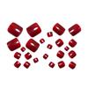 Elegant Wine Red Wearable Nail Stickers for Toes - Finished Manicure