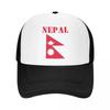Custom Punk Unisex Nepal Flag Trucker Hat Adult Adjustable Baseball Cap Women Unisex Sun Protection Trucker Cap