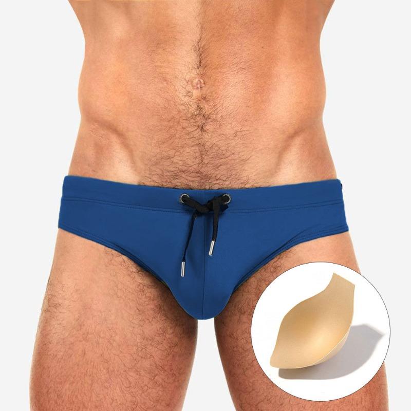 

Men s Speedos Solid Color Tether U-Shaped Cup Sexy Nylon Beach Pool Hot Spring Large Size Speedos XXL