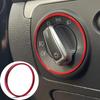 1pc Car Headlight Switch Ring Decorative Sticker Frame Trim Cover for Volkswagen Magotan Sagitar Polo Golf Beetle